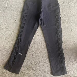 ALO Yoga Black Lace-Up Leggings